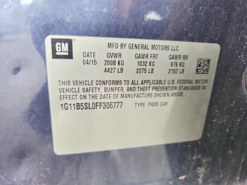 2015 CHEVROLET MALIBU LS  