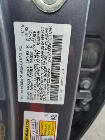 2020 HONDA ACCORD SPORT  