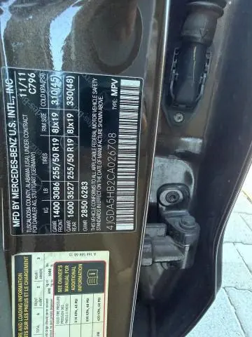 2012 MERCEDES-BENZ ML 350 4MATIC  