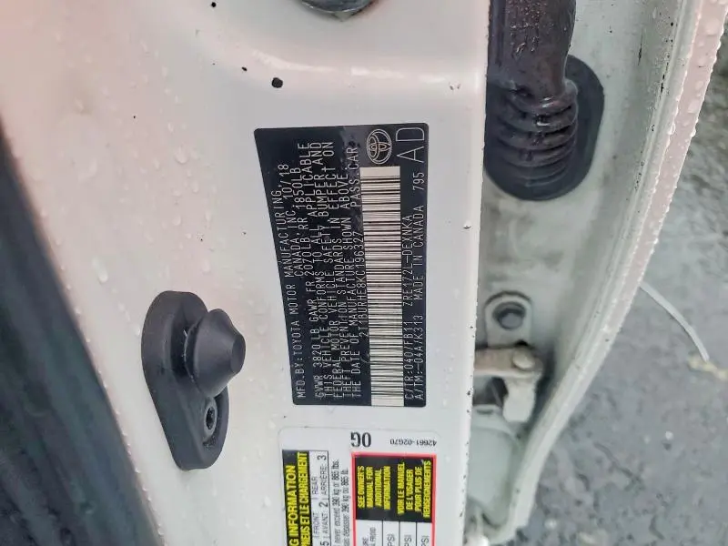 2019 TOYOTA COROLLA LE  