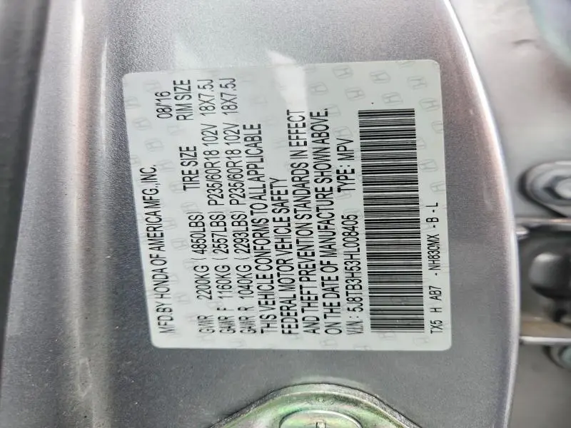 2017 ACURA RDX TECHNOLOGY  