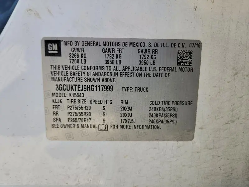 2017 CHEVROLET SILVERADO K1500 HIGH COUNTRY  