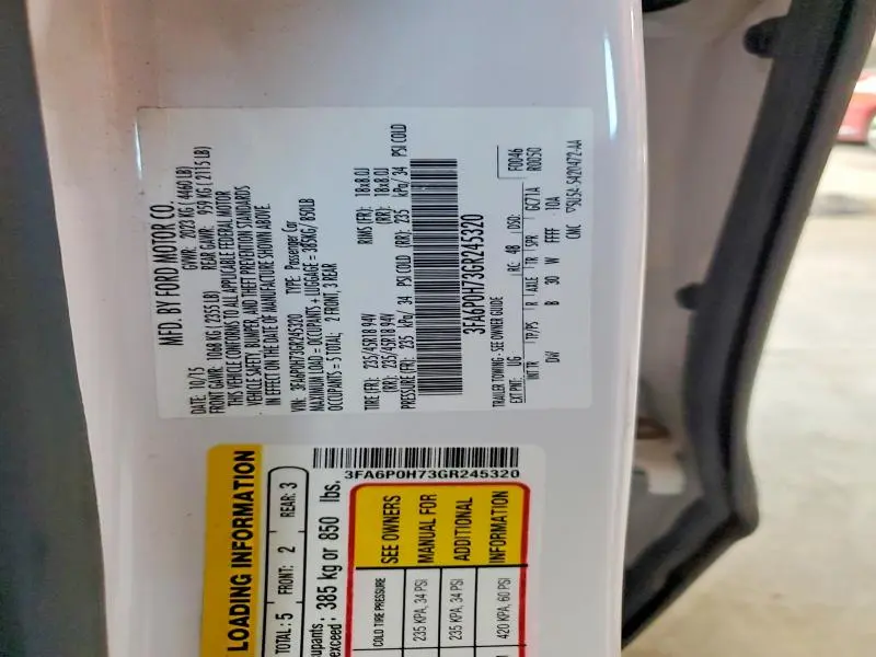 2016 FORD FUSION SE  