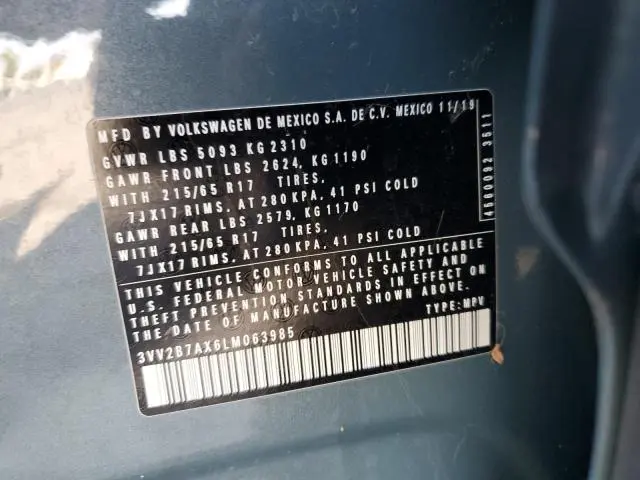 2020 VOLKSWAGEN TIGUAN SE  