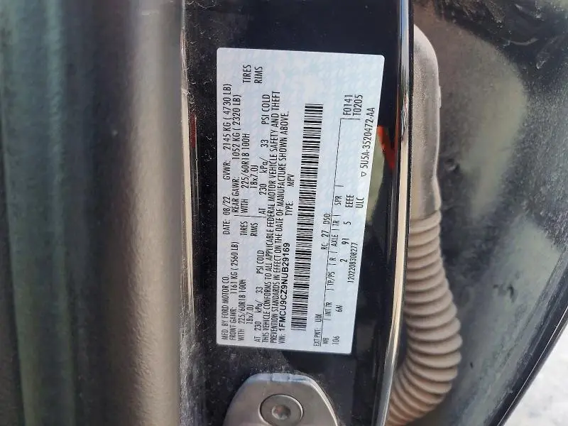 2022 FORD ESCAPE SEL  