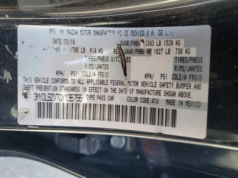 2016 SCION IA BASE  