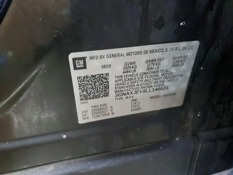 2020 CHEVROLET EQUINOX LT  