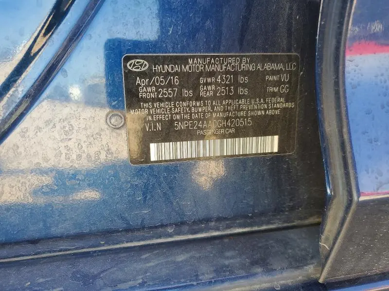 2016 HYUNDAI SONATA ECO  