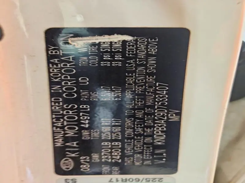 2013 KIA SPORTAGE LX  