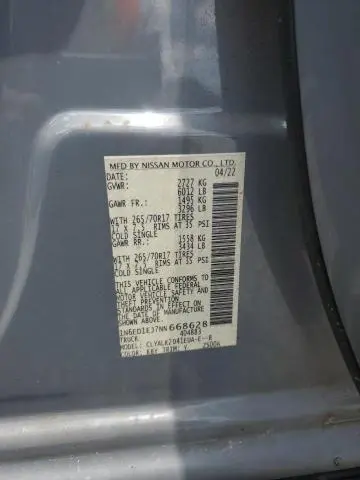 2022 NISSAN FRONTIER S  