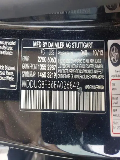 2014 MERCEDES-BENZ S 550 4MATIC  