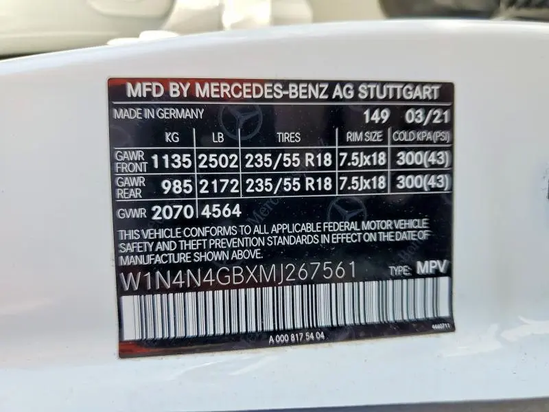 2021 MERCEDES-BENZ GLA 250  