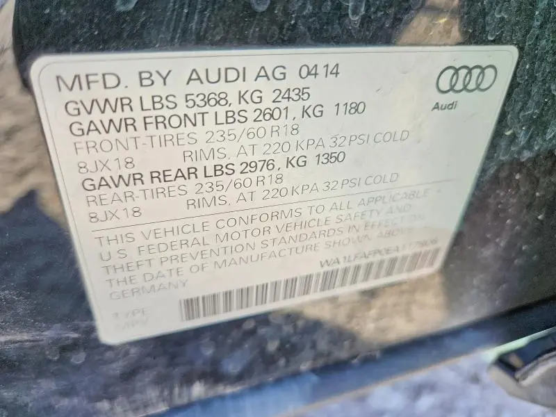 2014 AUDI Q5 PREMIUM PLUS  
