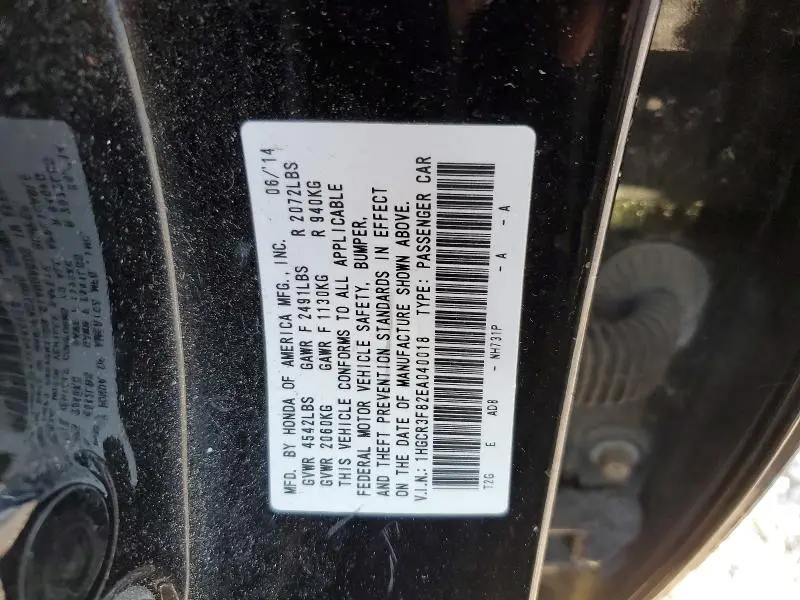 2014 HONDA ACCORD EXL  