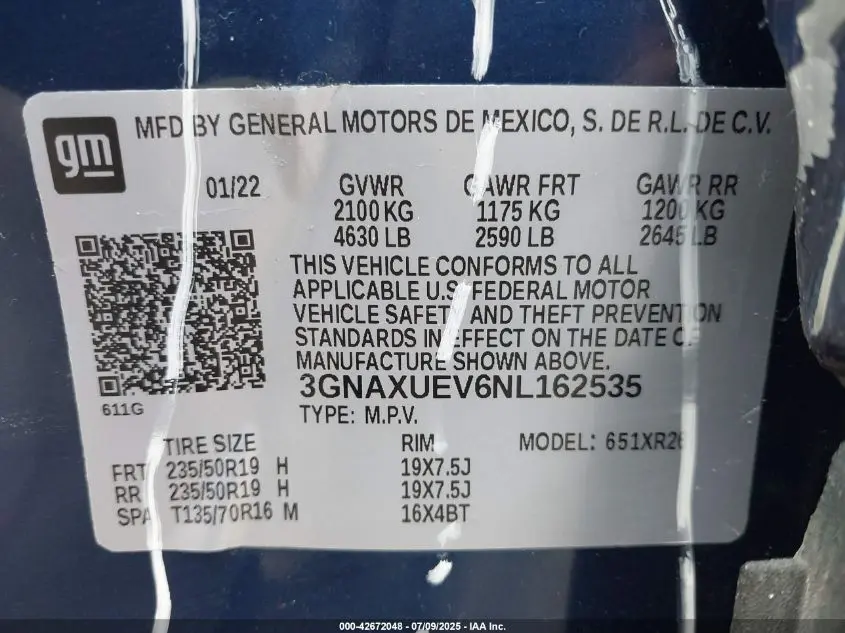 2022 CHEVROLET EQUINOX AWD LT