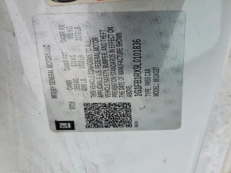 2020 CHEVROLET CAMARO LS  