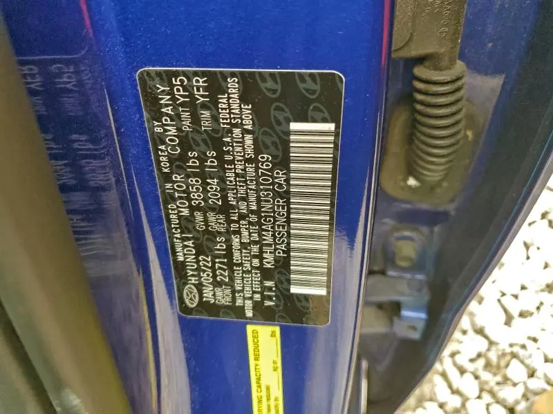 2022 HYUNDAI ELANTRA SEL  