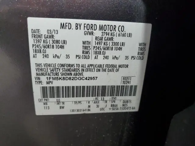 2013 FORD EXPLORER XLT  