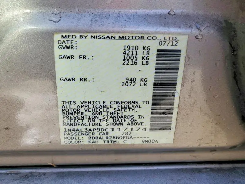 2013 NISSAN ALTIMA 2.5  