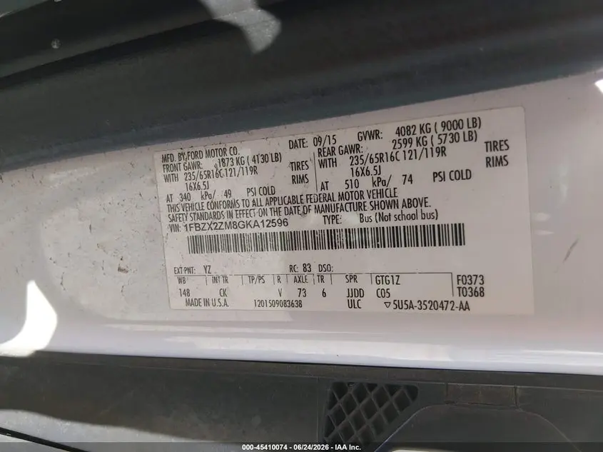 2016 FORD TRANSIT-350 XL/XLT