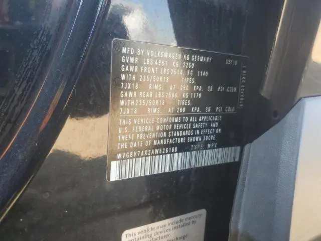 2010 VOLKSWAGEN TIGUAN SE  