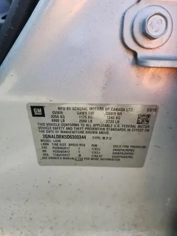 2013 CHEVROLET EQUINOX LT  