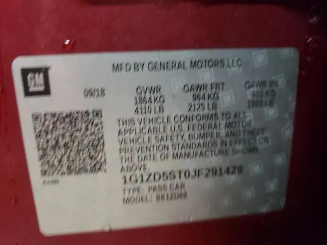 2018 CHEVROLET MALIBU LT  