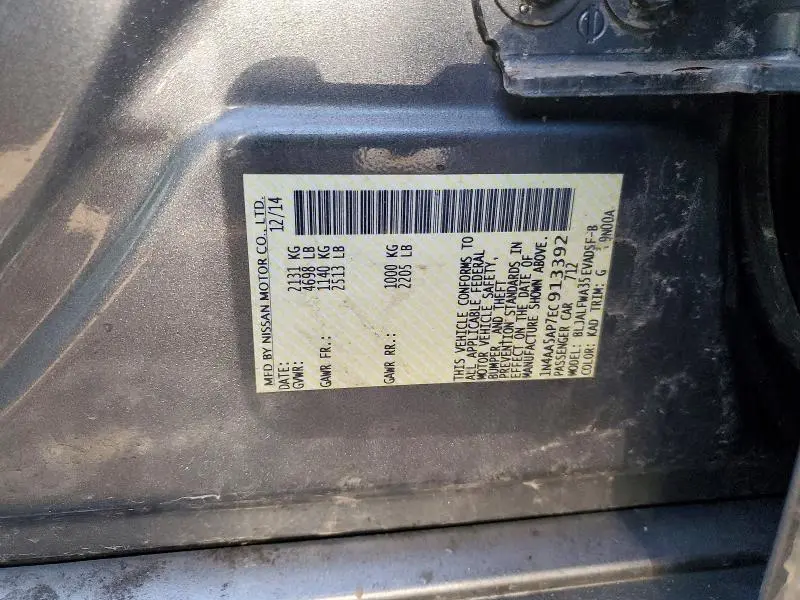 2014 NISSAN MAXIMA S  