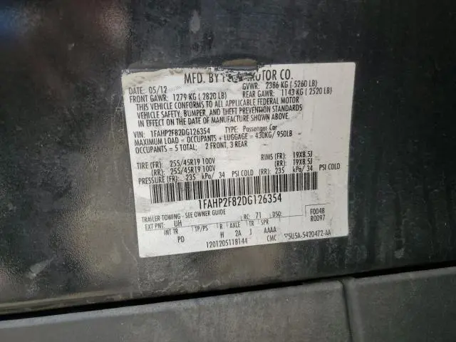 2013 FORD TAURUS LIMITED  