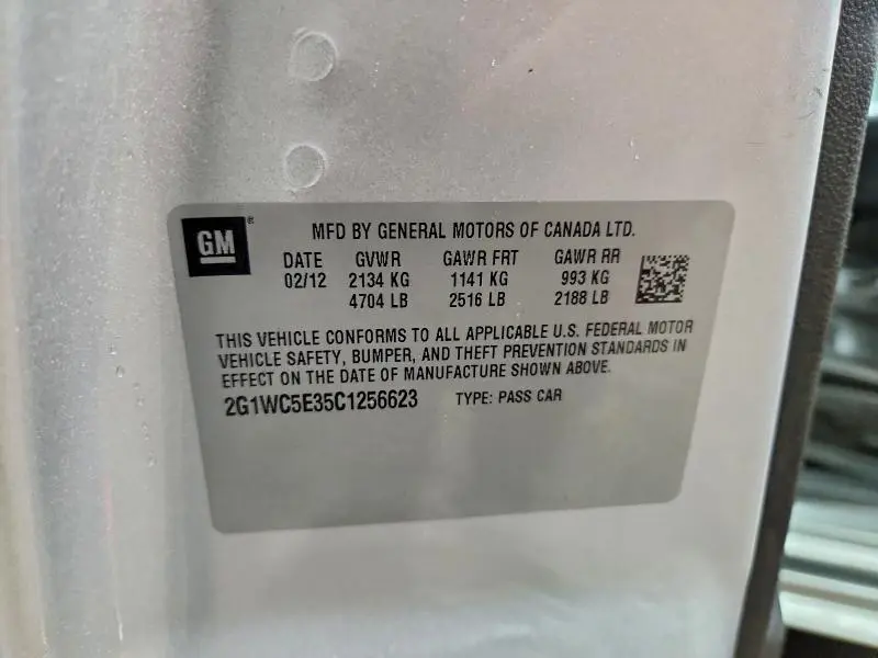 2012 CHEVROLET IMPALA LTZ  