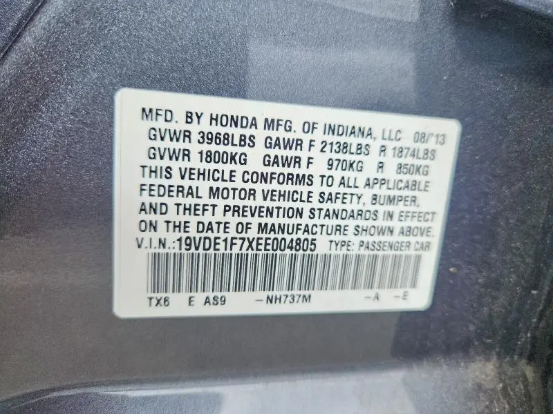 2014 ACURA ILX 20 TECH  
