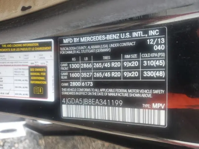 2014 MERCEDES-BENZ ML 350  