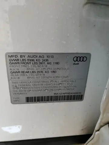 2014 AUDI Q5 PREMIUM PLUS  