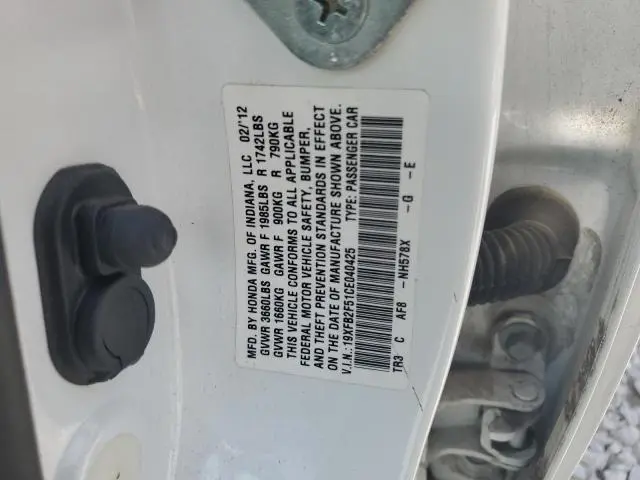 2012 HONDA CIVIC LX  