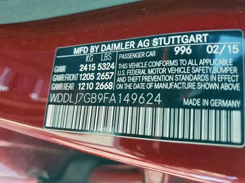 2015 MERCEDES-BENZ CLS 63 AMG S-MODEL  