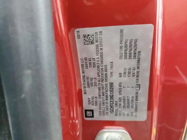 2016 CHEVROLET COLORADO LT  