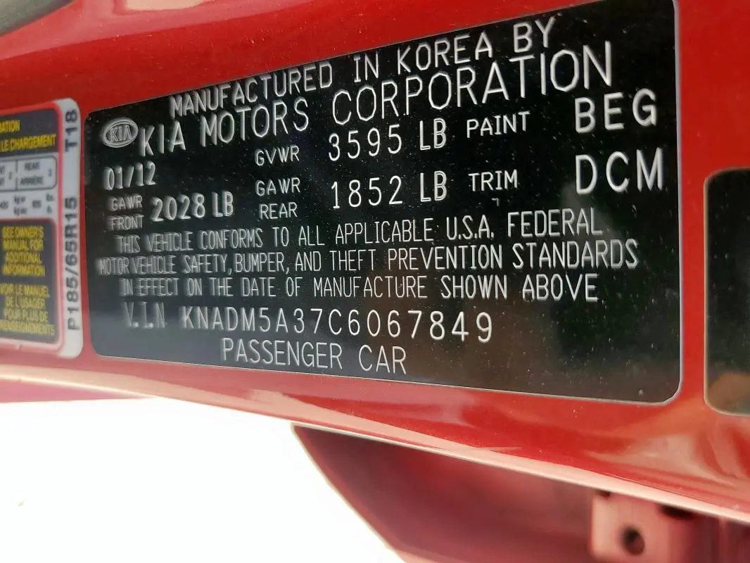 2012 KIA RIO LX  