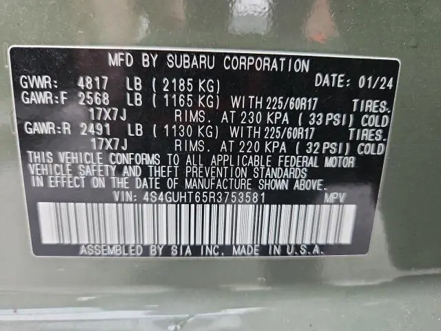 2024 SUBARU CROSSTREK WILDERNESS  