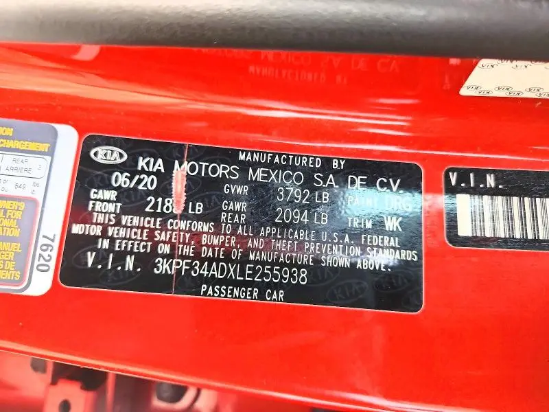 2020 KIA FORTE GT LINE  