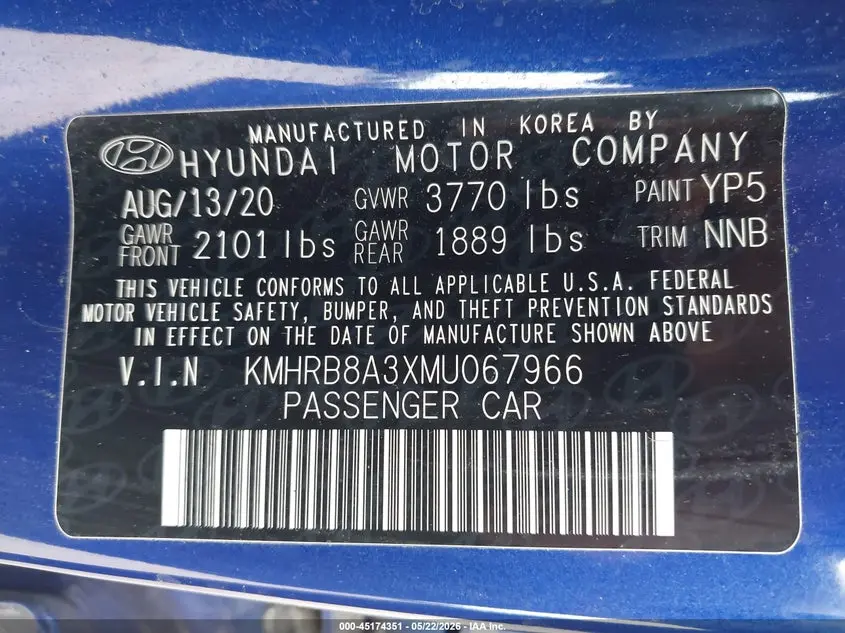 2021 HYUNDAI VENUE SE