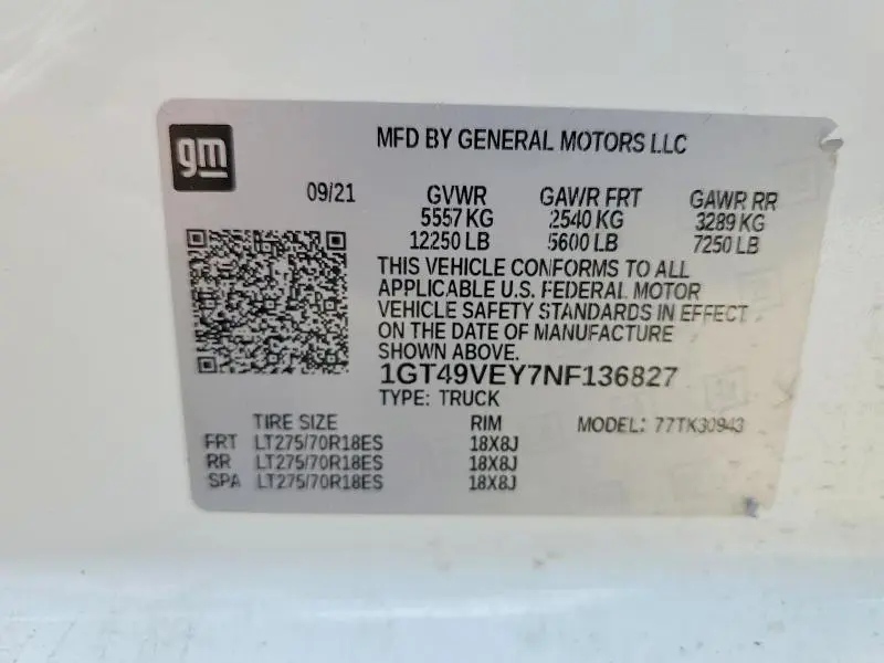2022 GMC SIERRA K3500 AT4  