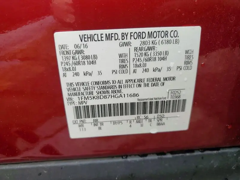 2017 FORD EXPLORER XLT  