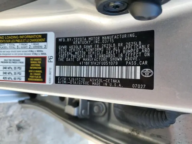 2015 TOYOTA CAMRY LE  