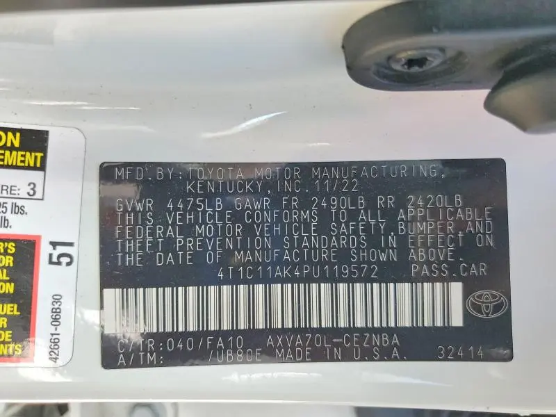 2023 TOYOTA CAMRY LE  