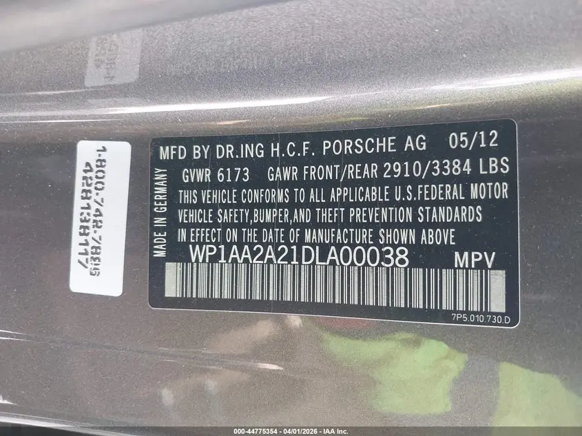 2013 PORSCHE CAYENNE  