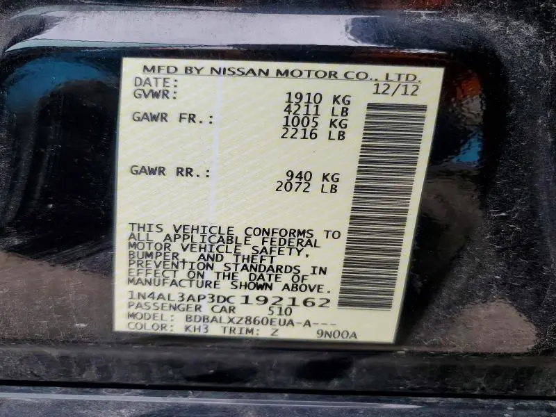 2013 NISSAN ALTIMA 2.5  