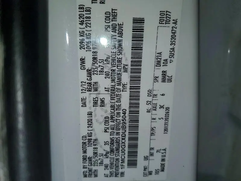 2013 FORD ESCAPE SE  