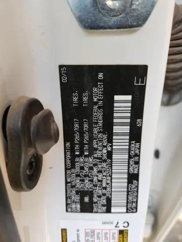 2015 TOYOTA 4RUNNER SR5/SR5 PREMIUM  