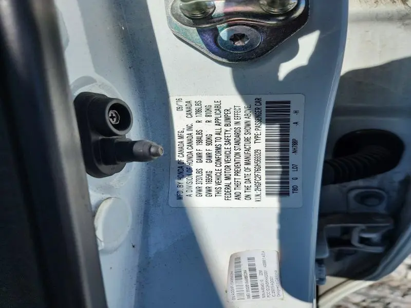 2016 HONDA CIVIC EX  