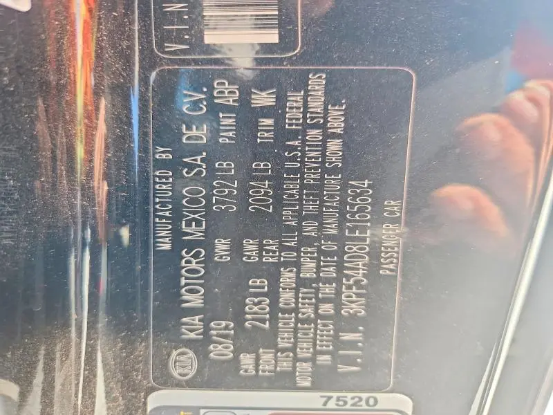 2020 KIA FORTE EX  